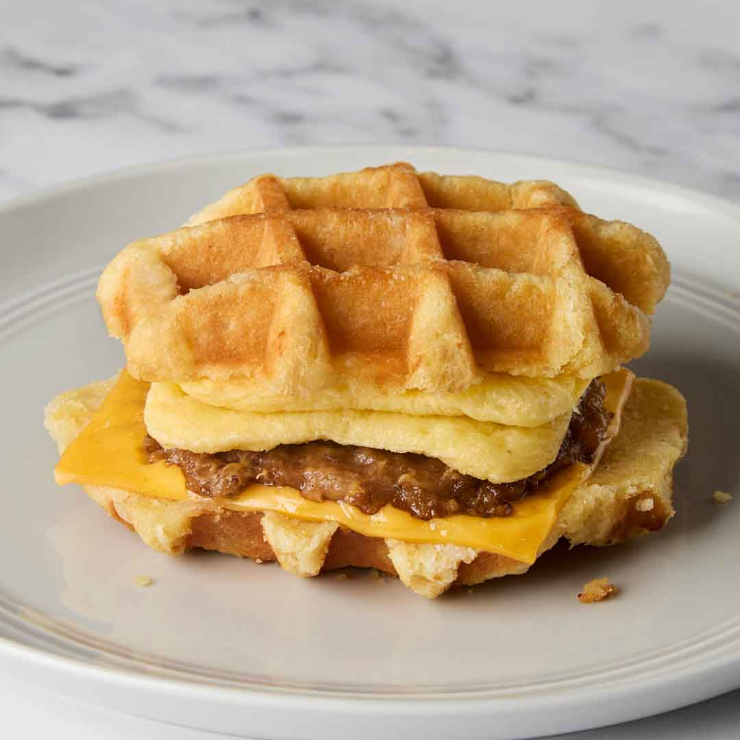 Sausage, Egg & Cheese Waffle Sausage, Egg & Cheese Waffle