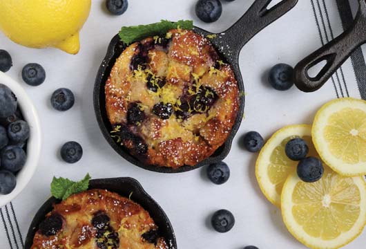 Lemon & Blueberry Bread Pudding