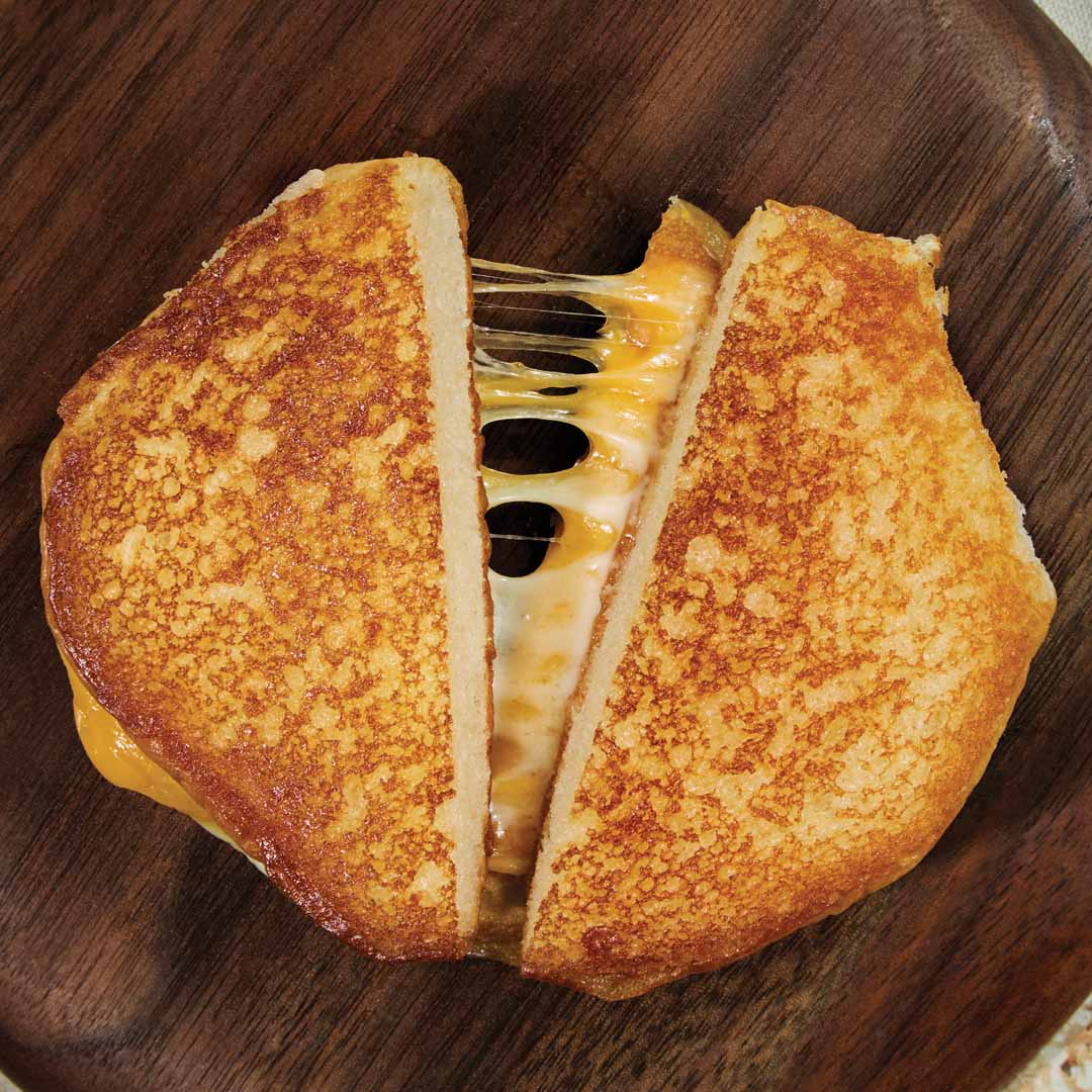 Grilled Cheese on Hamburger Bun Grilled Cheese on Hamburger Bun