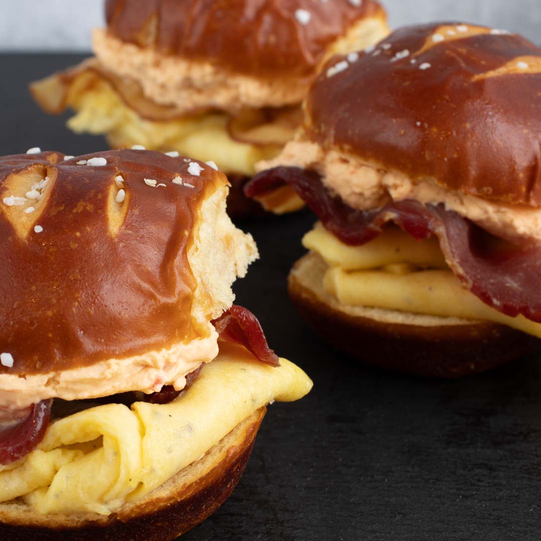 Mini Pretzel Breakfast Sliders Mini Pretzel Breakfast Sliders